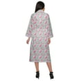 thumbnail image 3 of Moomaya Cotton Robe Women Long Printed Cotton Crossover Summer Bathrobes, 3 of 6