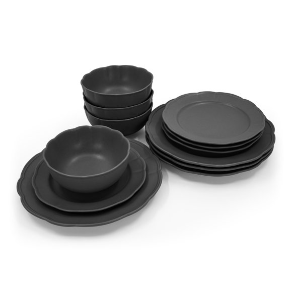 BU Scallop 12pc DW set Black