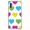 thumbnail image 1 of DistinctInk Clear Shockproof Hybrid Case for Galaxy Note 10 PLUS (6.8" Screen) - TPU Bumper, Acrylic Back, Tempered Glass Screen Protector - White Multi Color Hearts, 1 of 1