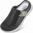 thumbnail image 1 of wonima44 House Slippers for Women Indoor Shoes Wide Toe Box Diabetic Slippers Comfortable Non Slip Breathable Shoes Slip-on for Edema, Swollen Feet, Elderly, Pregnancy Dark Grey 9, 1 of 1