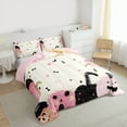 thumbnail image 3 of Manfei Funny Cartoon Pumpkin Bedding Comforter Set, Kawaii Pink Halloween Twin Comforter Sets, Cute Princess Style Reversible Bedding Set, Breathable Home Decor, 2 Pieces, 3 of 8