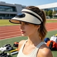 thumbnail image 6 of Mecorevxz Outdoors Sun Protection Hat and Summer Rechargeable Solar-Powered Fan Visor and Wide-Brimmed UV Resistants Open-Top Sun Hat(B), 6 of 7