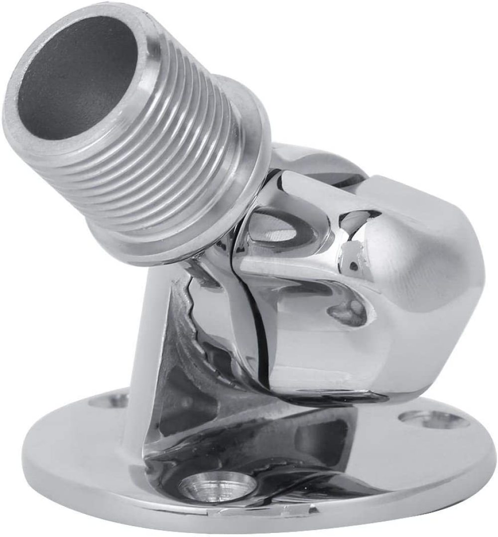 Marine VHF Antenna Mount, 316 Stainless Steel Ratchet Antenna Base 180