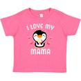 thumbnail image 3 of Inktastic I Love My Mama with Cute Penguin and Hearts Girls Baby T-Shirt, 3 of 5