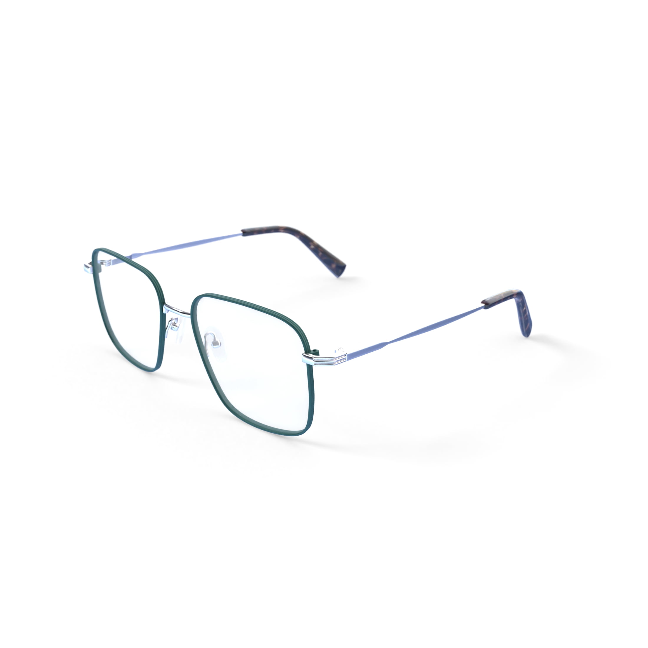 Lizzie Rx'ble Eyeglasses with Case, Hunter Green and Gold