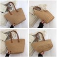 thumbnail image 7 of Straw Beach Bag Summer Woven Tote, Khaki Shoulder Purse for Women, Large Beach Handbag for Travel, 7 of 7