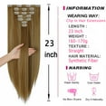 thumbnail image 2 of 7-piece 16 Clips Thick Curly Straight Full Head Clip in Double Weft Hair Extensions Wig for Women, 2 of 4
