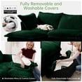thumbnail image 6 of Newest U Shape Sectional Wide, Deep Seat Sofa Couch,4 Seater Sofa, French Edges Design Multiple Big Pillows,Soft Deep Seat Comfy Couch for Living Room,Apartment,Green Corduroy, 6 of 20