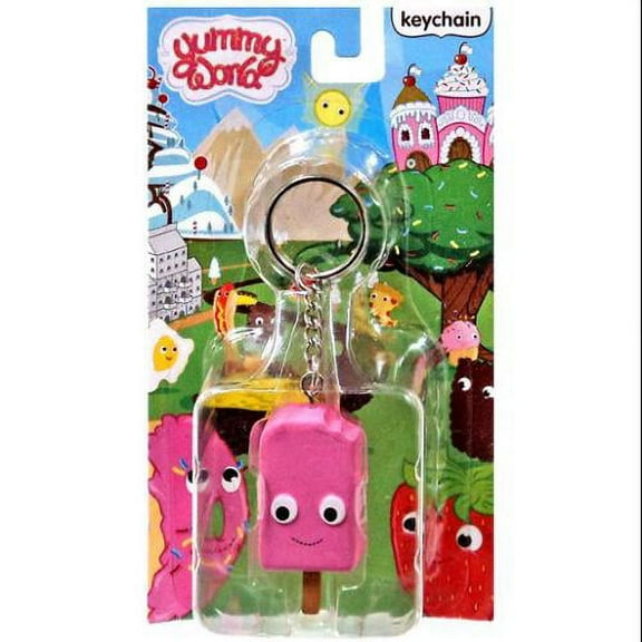 Yummy World Strawberry Ice Cream Pop Keychain