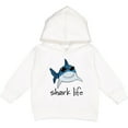 thumbnail image 2 of Inktastic Shark Life Fun Shark with Sunglasses Toddler Hoodie, 2 of 4