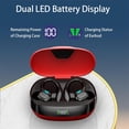 thumbnail image 5 of yilyih Wireless Earbud,Bluetooth Headphones Waterproof for Sport,Running Wireless Earphones with Noise Canceling Mics,Deep Bass Over Ear Bud with Earhooks for Android,Ios,Workout,Led Display, 5 of 9
