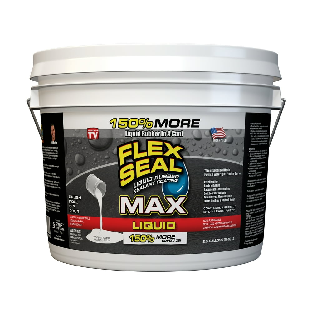 Flex Seal Liquid Max 2.5 Gallon, White