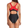 thumbnail image 2 of Women Seamless Pro Training Slimming One-Piece Swimsuit Color-block Sports Tankini Swimsuits for Women Floral Print Bathing Suits, 2 of 9