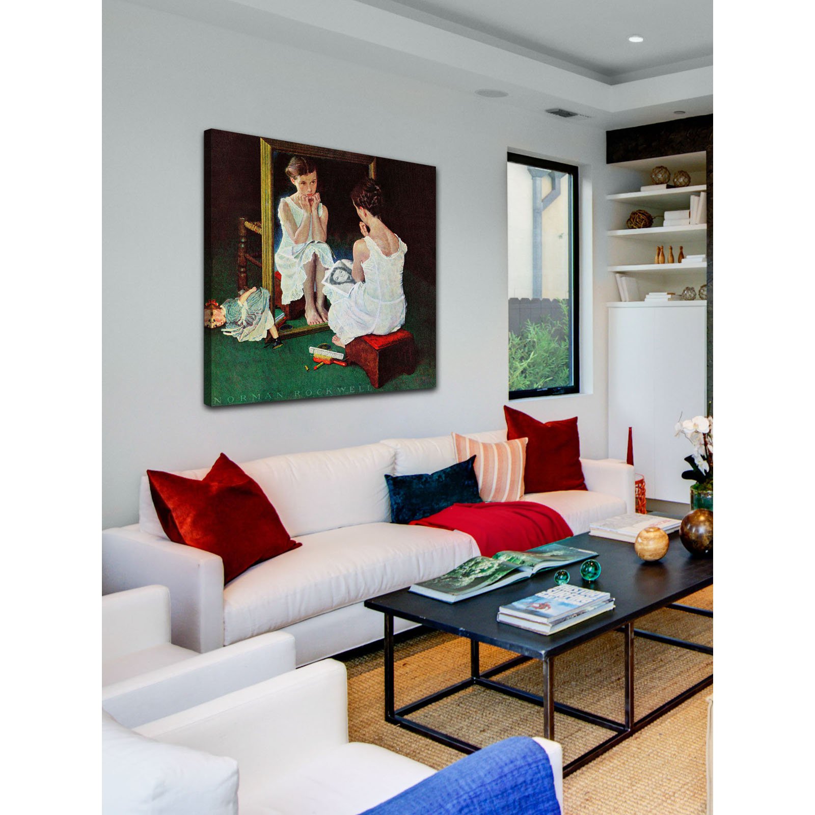 Marmont Hill Girl at the Mirror Wall Art