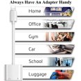 thumbnail image 3 of Lightning to 2 Lightning Adapter,2 in 1 Dual Lightning+ Charger Adapter Dongle Headphone+Music+Call+Volume Control Cable Splitter,Compatible with iPhone 14,iPhone 13,iPhone 12 & All Models, 3 of 8