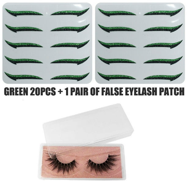 Reusable Eyeliner Stickers Glitter Eyeliner Stickers And False Eyelash