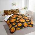 thumbnail image 3 of Feelyou Cartoon Basketball Boys Bedding Comforter Set 7pcs, Ball Sports Lover King Bedding Sets, Black Orange Bed Sheets, Breathable Home Decor, 3 of 7