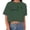 Dark Green, variant on Women's Fashion Crop Top Short Sleeve Printed Casual Summer Tech Pack