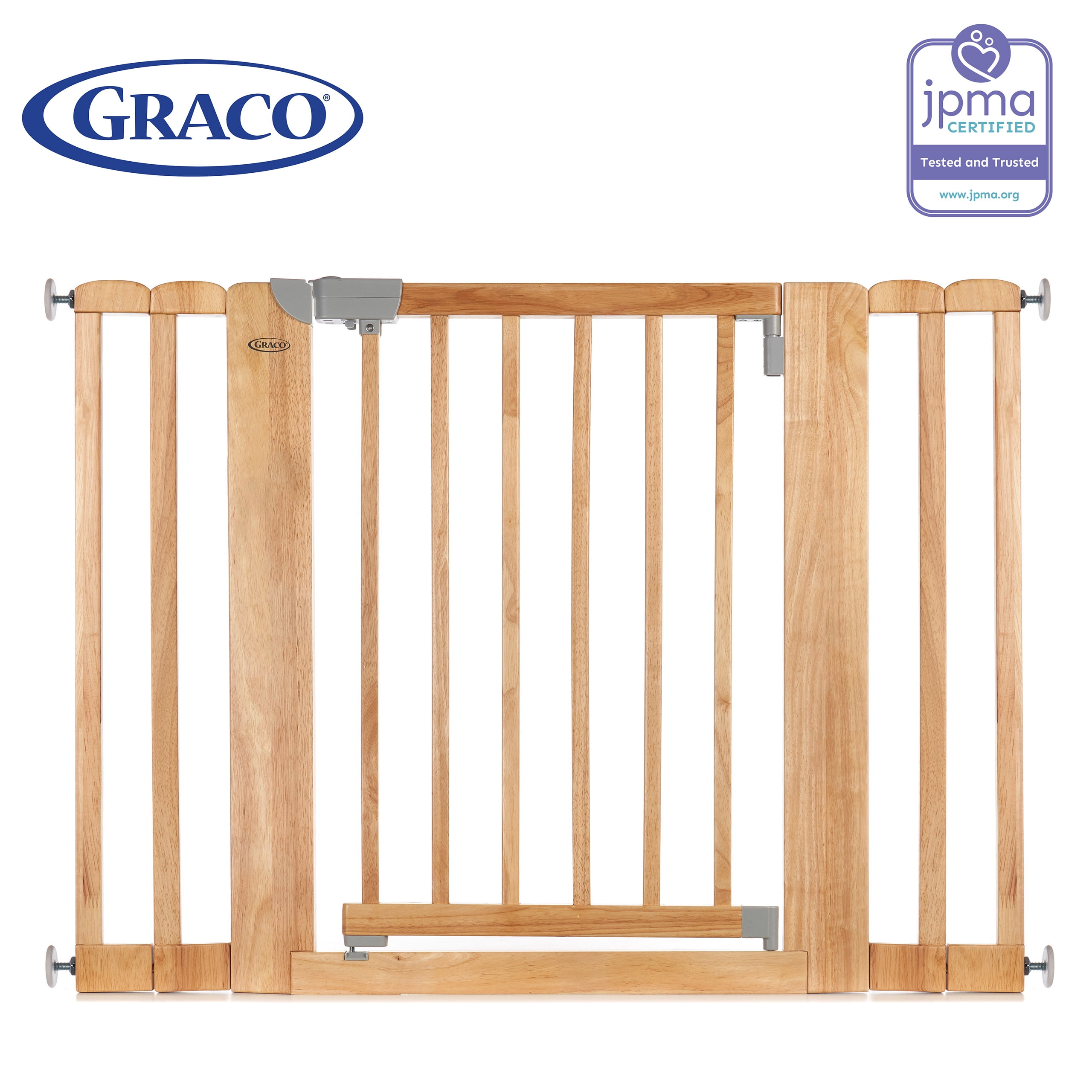 Photo 1 of Graco SafeSpace Walk-Through Wooden Safety Gate, Natural