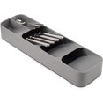thumbnail image 1 of Jinsinto Compact Cutlery Drawer Organizer, 6 Compartments, Holds 24+ Pieces - Gray, 1 of 5