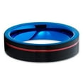 thumbnail image 2 of Silly Kings 6mm - Red Tungsten Ring - Tungsten Wedding Band - Blue Tungsten Ring (10), 2 of 3