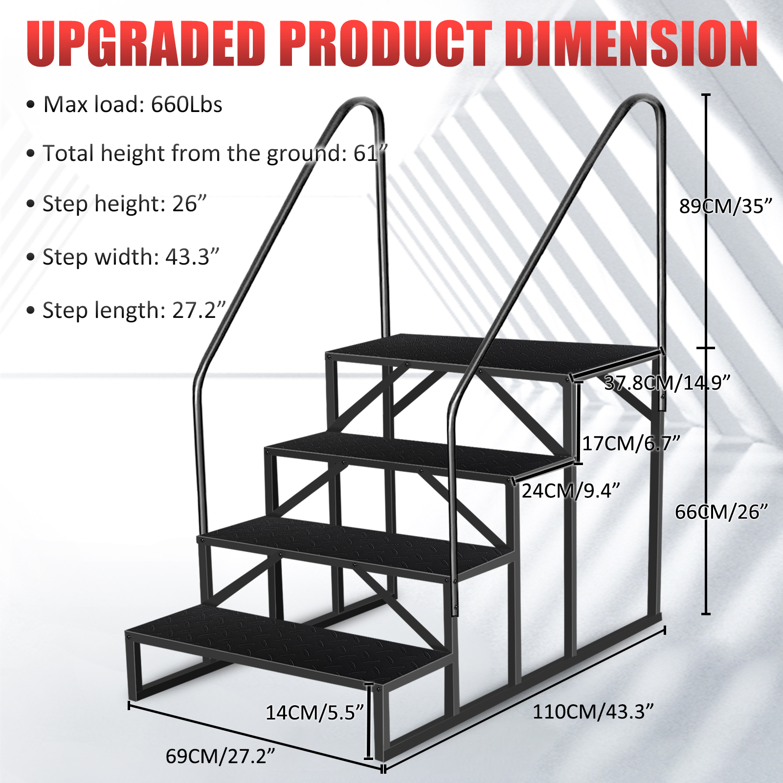 4 Step Rv Ladder RV Stairs 4 Step Ladder, RV Steps Anti-Slip, Hot Tub Thailand | Ubuy