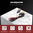 thumbnail image 3 of 2 x Motorcycle Indicators High Power LED Mini Indicator Flashing Signal Light,2 x motorcycle indicators 2 x extension cable,Yellow, 3 of 8
