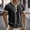 Grey, variant on Mens Shirt Short Sleeve Crew Neck Henley T-Shirt Basic Navy T Shirt with Button Mens Hiking Shirt
