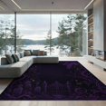 thumbnail image 2 of ODIKA 8'x10' Washable Area Rug Dark Purple Gothic Elegance Design Enchanted Graveyard and Haunted Castle for Living Room, Under Sectional, Family , Durable, Non-Slip, 2 of 7