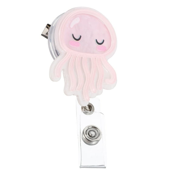 HOOWIFFY Nursing Badge Reel Retractable Jellyfish Shaped Practical 1Pack
