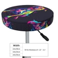 thumbnail image 2 of Neon Pop Art Pitbull Round Bar Stool Seat Covers, Elastic Round Chair Cover Stool Seat Slipcover Bar Stool Cushions Round Pad for 12-14 inch, 2 of 5