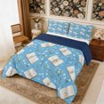thumbnail image 3 of Manfei Flowers Books Full Size Comforter Sets 3-Piece,Kawaii Daisy Bedding Comforter Set,1 Comforter and 2 Pillowcases,Reversible, 3 of 6