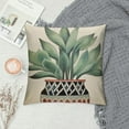thumbnail image 2 of Creowell Green Plant Throw Pillow Covers Vintage Tropical Succulent Leaf Outdoor Decorative Home Cover Sofa Case Summer Plants (Plant) 18x18in, 2 of 5