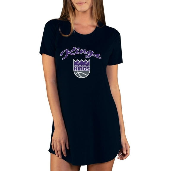 Women's Concepts Sport Black Sacramento Kings Marathon Knit Nightshirt