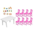 thumbnail image 2 of Dollhouse Dining Table Set,1:12 Dollhouse Dining Table Set For Kids Broaden Cognition Exquisite Miniature Dining Table, 2 of 8