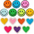 thumbnail image 1 of Parches de corazón con cara sonriente, parches para planchar, 14 piezas, parches para planchar para ropa, parches para ropa, chaquetas, jeans, sombreros, mochilas, decoraciones de, 1 of 4