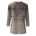 thumbnail image 5 of Gray Women's Short Sleeve T-shirt, 3/4 Length Sleeve Womens Tops Summer 2024 T Shirts Floral Print Crew Neck Casual Basic Tee Fit Tunic Tops Blouse,Women's Short sleeve T-shirt 3XL, 5 of 5