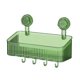 thumbnail image 2 of Estante de Baño con Ventosa de Plástico Verde - Organizador de Pared con Potente Succión, Cesta de Almacenamiento de 30 X 12 X 10 Cm para Maquillaje y Artículos de Tocador, 2 of 6