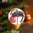 thumbnail image 6 of Winter Christmas Bell Black Cat Christmas Ornament Santa Black Cat Ornament Keepsake Ornament for Christmas Tree Xmas Gift Round Porcelain Ornament Personalized Xmas Tree Ornament, 6 of 8