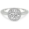 thumbnail image 4 of 4 Carat IGI Certified Round Shape Lab Grown Diamond Engagement Ring | 14K White Gold |Kathrine Halo Diamond Ring | FG-VS1-VS2 Quality Friendly Diamonds, 4 of 5