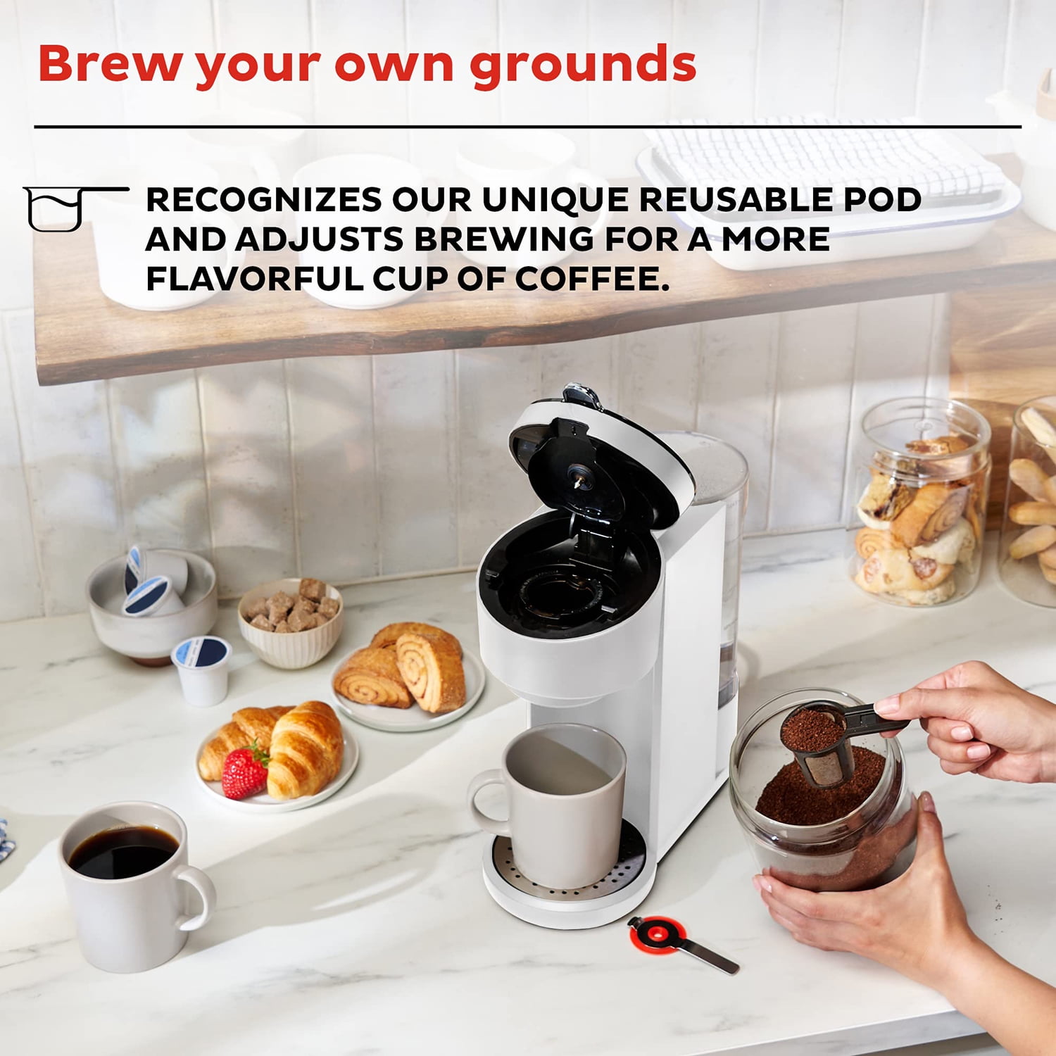 Instant Pot K-Cup White 8-12oz Drip Coffee Maker