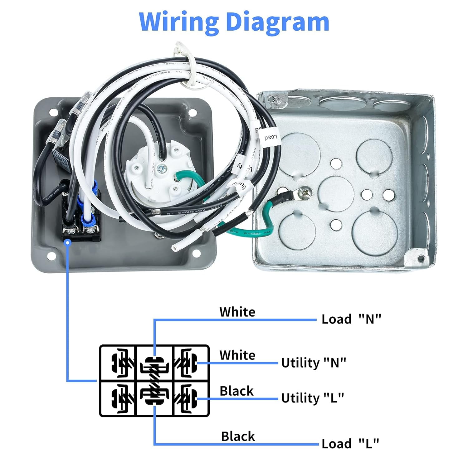 Generator Transfer Switches, Briidea 15 Amp 120V Generator Manual Transfer Switch with Circuit Breaker, Prewired