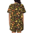 thumbnail image 6 of Fotbe Autumn Plants Maple Tree Vintage Print Pajama Set for Women 2 Piece Loungewear Short Sleeve Tops and Shorts Set Soft Sleepwear-Medium, 6 of 7
