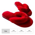 thumbnail image 3 of HEVIRGO 1 Pair Women Slippers Thicken Furry Plush Practical Winter Flip Flops for Home, 3 of 10