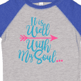 thumbnail image 4 of Inktastic It is Well with My Soul Pink Arrow Boys or Girls Toddler T-Shirt, 4 of 5
