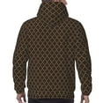thumbnail image 7 of Sigee Brown Moroccan Trellis for Men's Pullover Hoodie Sweatshirts Adult Casual Long Sleeve Sweatshirts ,Sizes S-4XL-Large, 7 of 7