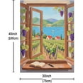 thumbnail image 6 of HFDF Landscape Poster Wall Art Vtage Farmhouse Decor Grapeve Orchard Prted on Canvas Picture Patg Artwork for Modern Home Livg Room Hotel Office Wall Decoration Ready to Hang 11x14inch Framed, 6 of 6
