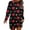 A Black, variant on Long Sleeve Dresses for Women Casual Round Neck Dress with Valentine Heart Print Casual Comfortable Outfits Fashion Women Fall Dresses Black L