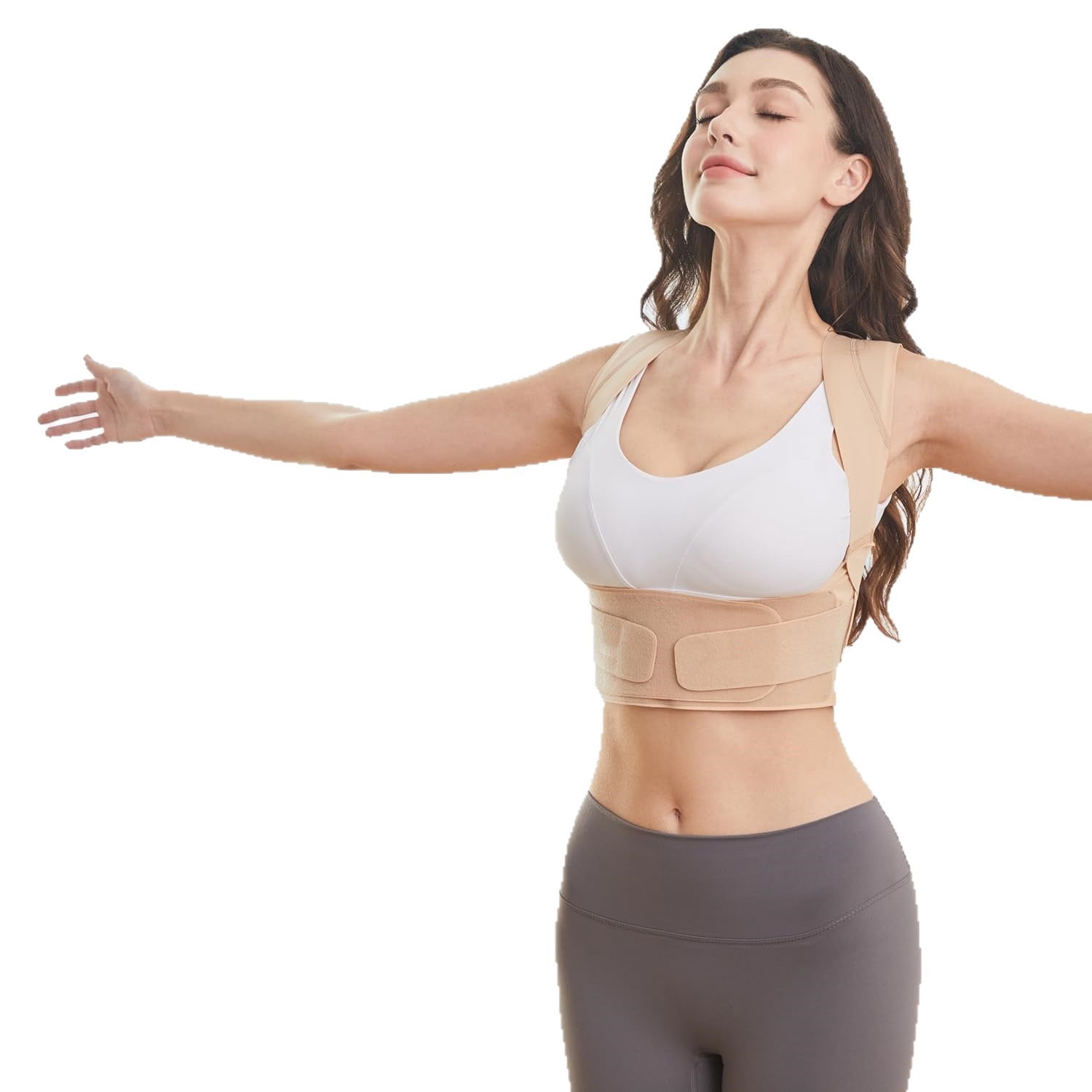 MUSICOZY Upgraded Invisible Back Brace Posture Corrector for Women, Invisible and Lightweight Back Support for Neck, Shoulder, and Upper Back Pain Relief – Improves Posture, Corrects Hunchback, Small