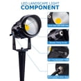 thumbnail image 3 of Luces LED para jardín SUNVIE 12W 900 lm blanco cálido, paquete de 10, 3 of 7